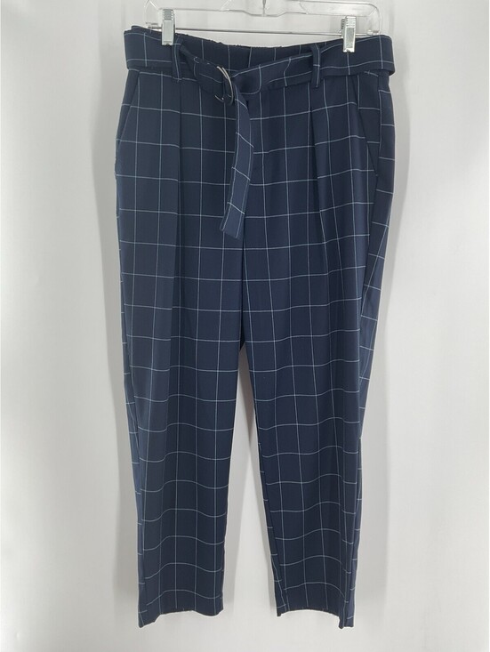 a new day Pants - Size 6 Belted Blue Dress Pants 132